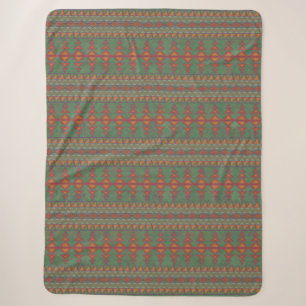 Südwest-Sagebrush Grünes geometrisches Design  Sherpadecke
