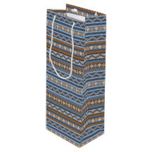 Südwest-Stil Blau und braun geometrisches Muster