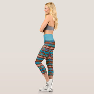 Südwest-Stil geometrisches Cameron-Gorge-Design Capri Leggings