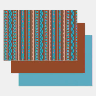Südwest-Stil geometrisches Cameron-Gorge-Design Geschenkpapier Set