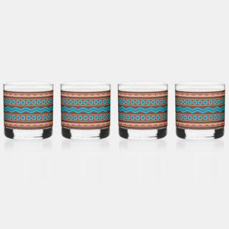 Südwest-Stil geometrisches Cameron-Gorge-Design Whiskyglas