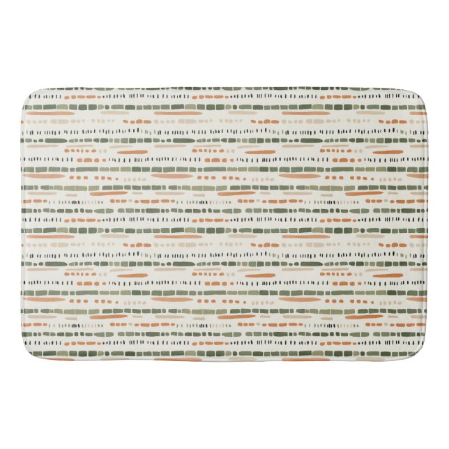 Südwest Stripes Tribal Boho Badematte (Vorderseite)