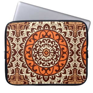 Südwest Sun Mandala Batik, Rust & Brown Laptopschutzhülle