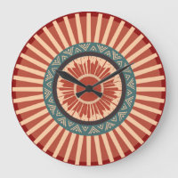 Südwest Sun Stamm Mandala Wall Clock