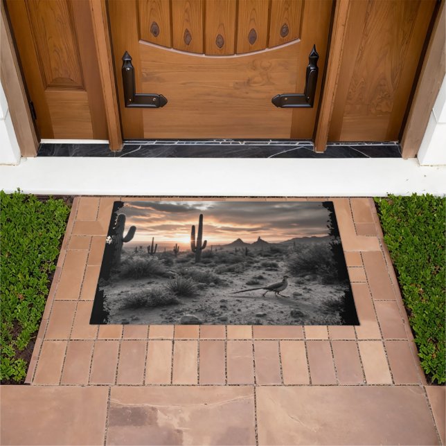 Südwest Sunrise Arizona Roadrunner Doormat Fußmatte (Außenbereich)