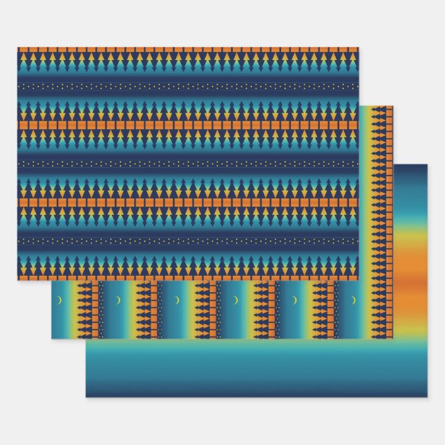 Südwest Sunset Pines Moon Geschenkpapier Set (Set)