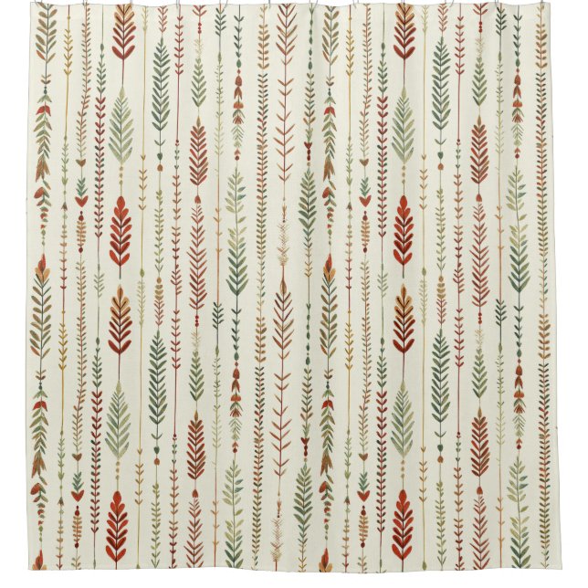 Südwest Terra Cotta Boho Duschvorhang (Vorderseite)