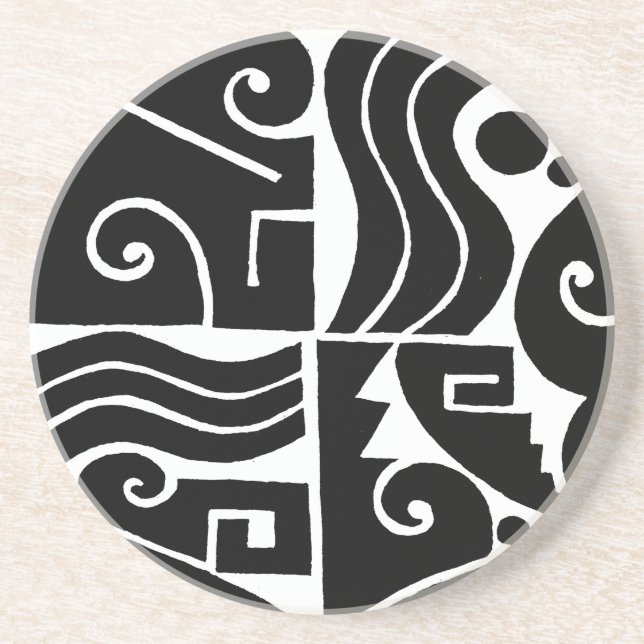 Südwest Tortuga Sandstein Untersetzer (Vorne)