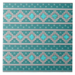 Südwest-Türkisstein-Geometrisches Muster Fliese