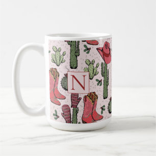 Südwest Weihnachtsmädchen Red Monogram Kaffeetasse