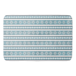 Südwest Winter Blau Geometrisch Schneeflocke Kiefe Badematte