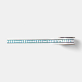 Südwest Winter Blue Geometric Pine Trees Design Satinband