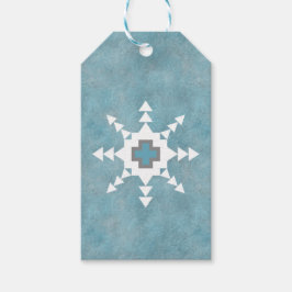 Südwest Winter Snowflake Blau und Weiß Geschenkanhänger