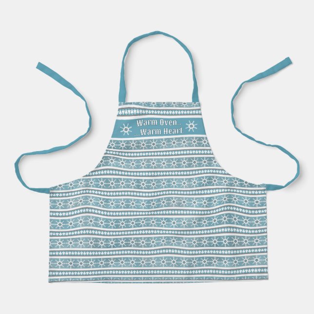 Südwest Winter Snowflake Pinien Personalisiert Kle Schürze (Vorderseite)