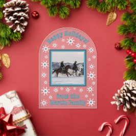 Südwest Winter Snowflakes Custom Greycard Acryleinladungen