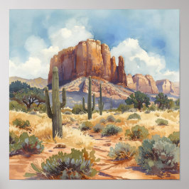 Südwest-Wüsten-Canyon-Landschaft Poster