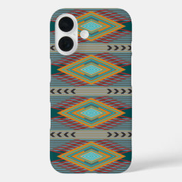 Südwestamerikanische gemusterte Kunst und erdige F iPhone 16 Hülle