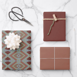 Südwestamerikanische indianische Musterkunst Geschenkpapier Set