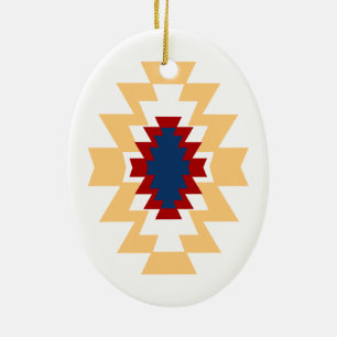 Südwestaztekischer Ureinwohner-Stammes- Entwurf Keramikornament