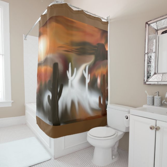 Südwestfeuer und Abstrakte Eiskunst Duschvorhang (Beispiel)