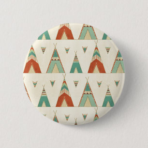 SüdwestGeo-Schritt  geometrisches Teepee-Muster Button