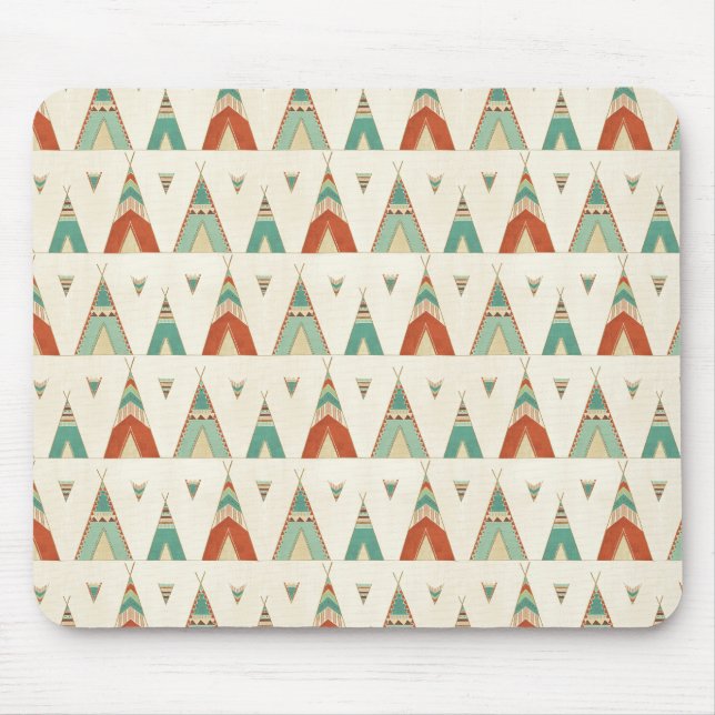 SüdwestGeo-Schritt| geometrisches Teepee-Muster Mousepad (Vorne)