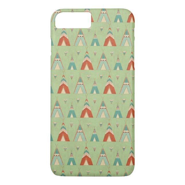 SüdwestGeo-Schritt| grünes Teepee-Muster Case-Mate iPhone Hülle (Rückseite)