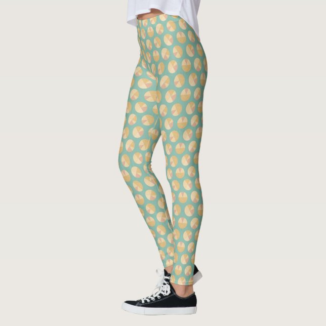 SüdwestGeo-Schritt | orange u. grünes Kreis-Muster Leggings (Links)
