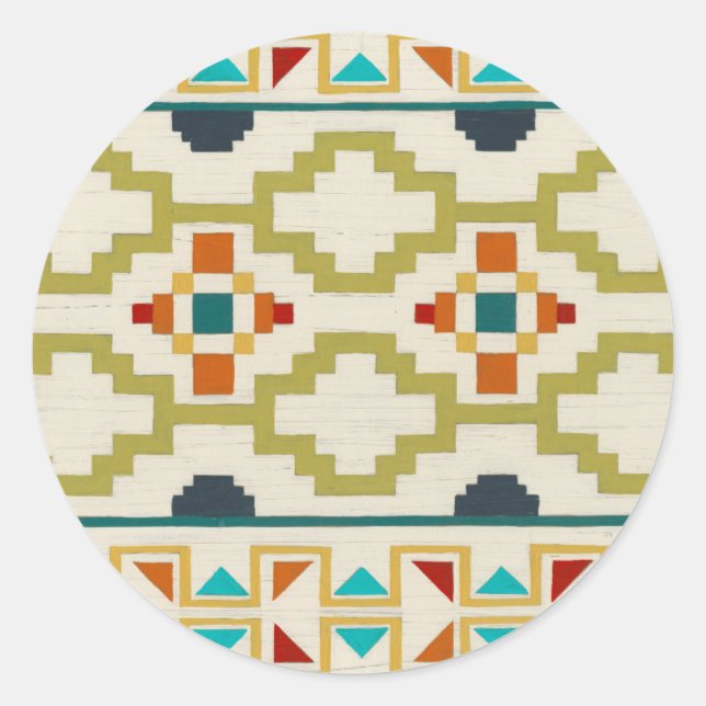 Südwestgeometrie I Runder Aufkleber (Vorderseite)