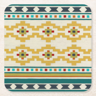 Südwestgeometrie III Rechteckiger Pappuntersetzer