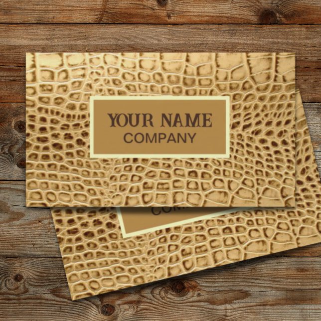 Südwestgoldbraun Alligator Leather Visitenkarte (southwestern Gold brown Alligator Leather Business Card)