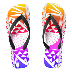 Südwestindischer Sonnenaufgang in Regenbogen Flip Flops