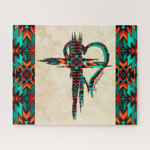 Südwestkreuz und Herz-Jigsaw-Puzzle