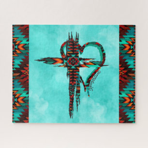 Südwestkreuz und Herz-Jigsaw-Puzzle