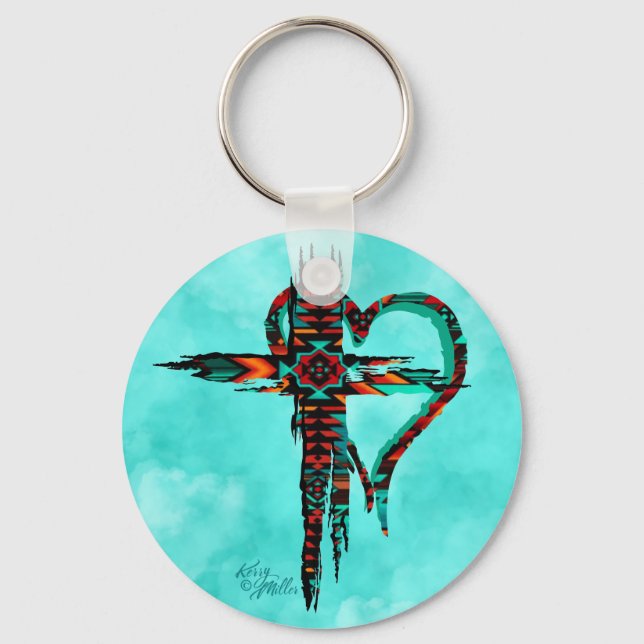 Südwestkreuz und Herzkette Schlüsselanhänger (Vorderseite)