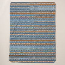 Südwestlich Blau und braun geometrisch groß