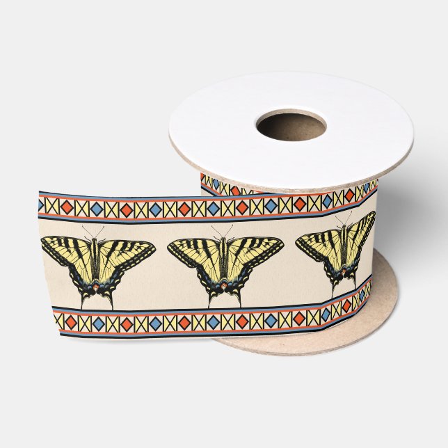 Südwestlich des Gelben Fracks Butterfly Ribbon Satinband (Spule)