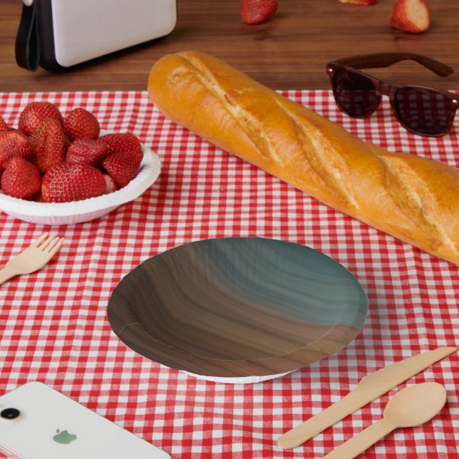 Südwestlich gestrichene Wüste Imitate Holz Pappteller (Picknick)