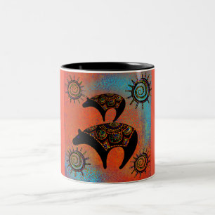 SÜDWESTLICHE BÄR-KUNST      ZWEIFARBIGE TASSE