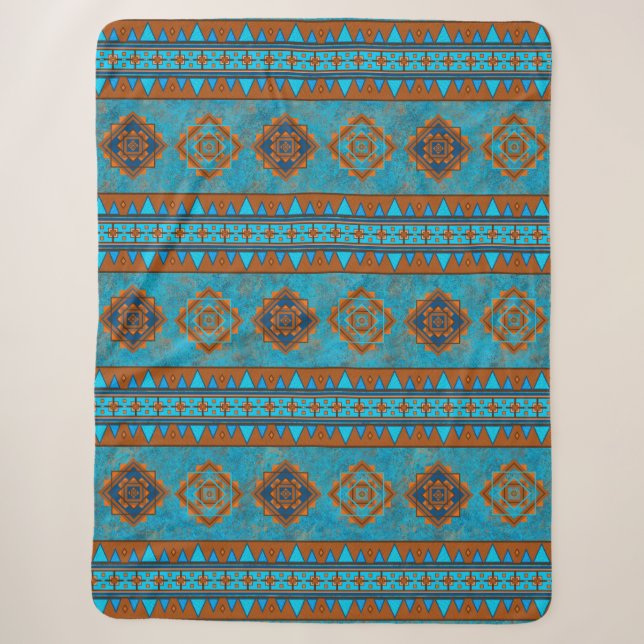 Südwestliche Bergspitzen Geometrische Druckbreite Sherpadecke (Vorderseite)