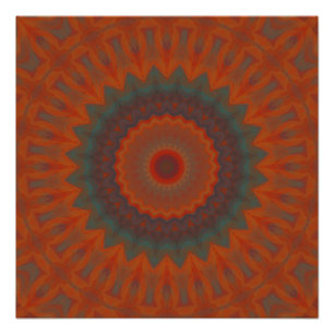 Südwestliche Blume Mandala Poster
