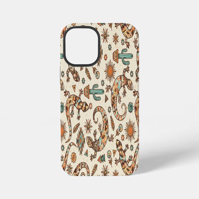 Südwestliche Echsen iPhone 12 Mini Hülle (Rückseite)