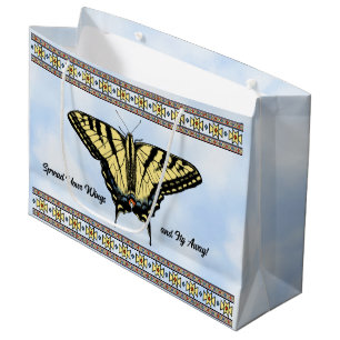 Südwestliche Gelbbbutterfliege Personalisiert Große Geschenktüte