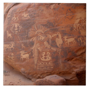 Südwestliche indianische Petroglyphe Fliese