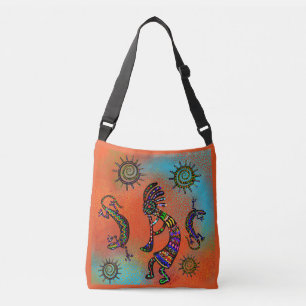 SÜDWESTLICHE KOKOPELLI-KUNST TRAGETASCHEN MIT LANGEN TRÄGERN