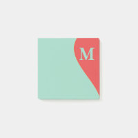Südwestliche Koralle und Türkis mit Monogramm
