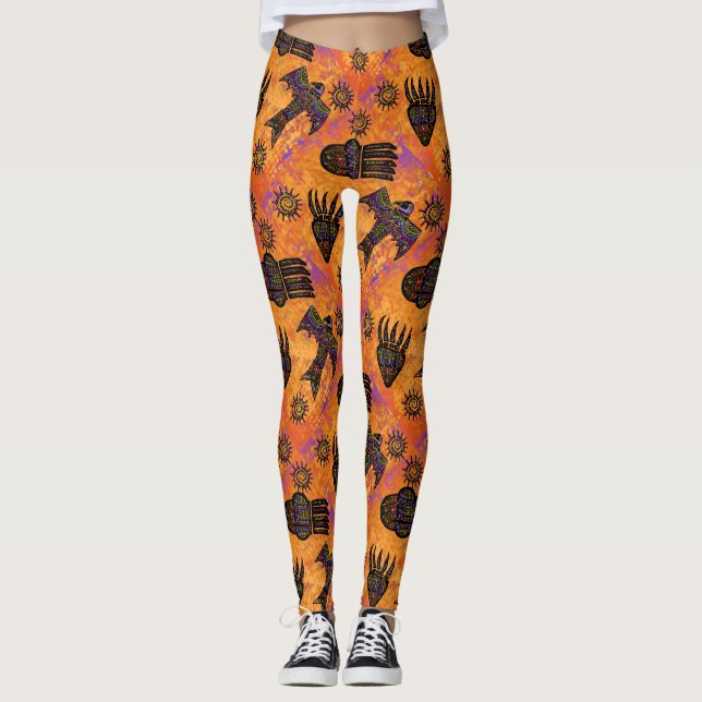 Südwestliche Kunst Leggings (Vorderseite)