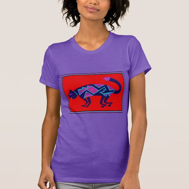 Südwestliche Mimbres Cat T-Shirt (Vorderseite)