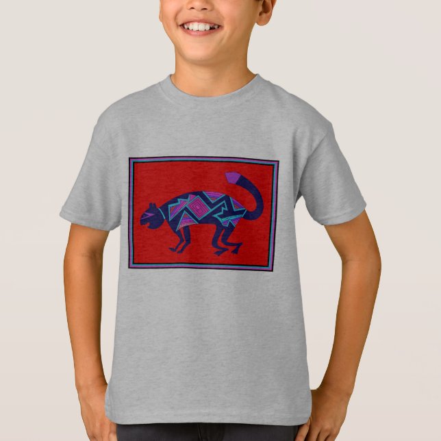 Südwestliche Mimbres Cat T-Shirt (Vorderseite)