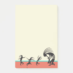 Südwestliche Party tanzende Kokopelli Post-it Klebezettel